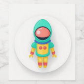 ÉTIQUETTE POUR BOUTEILLES DE VIN SPACEMAN ASTRONAUT SPACE SCI-FI (Étiquettes simples)