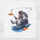 Étiquette Pour Bouteilles De Vin spationaute (Étiquettes simples)