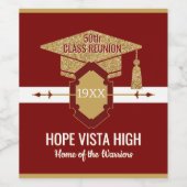 Étiquette Pour Bouteilles De Vin Special Reunion!  50th class reunion  (Étiquettes simples)