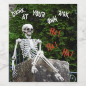 Étiquette Pour Bouteilles De Vin Squelette (Étiquettes simples)