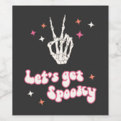 Étiquette Pour Bouteilles De Vin Squelette Super d'Halloween (Étiquettes simples)