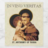 Étiquette Pour Bouteilles De Vin St Anthony À VINO VERITAS (Étiquettes simples)