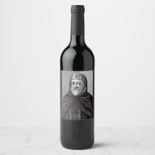 Étiquette Pour Bouteilles De Vin St Ephrem le Syrien Enseignant du Repentir Art