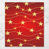 Étiquette Pour Bouteilles De Vin Star Adored Ruby Motif rouge (Étiquettes simples)