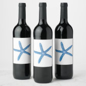 Étiquette Pour Bouteilles De Vin Starfish bleu (Bouteilles)
