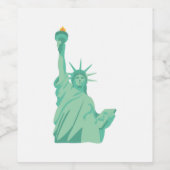 Étiquette Pour Bouteilles De Vin Statue de la Liberté (Étiquettes simples)