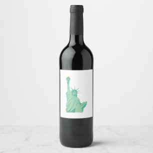 Étiquette Pour Bouteilles De Vin Statue de la Liberté