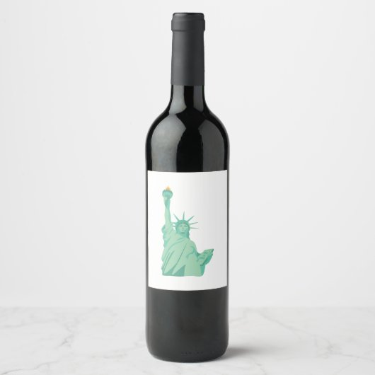 Étiquette Pour Bouteilles De Vin Statue de la Liberté (Devant)