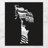 Étiquette Pour Bouteilles De Vin Statue de la Liberté Fête de l'Indépendance ou vot (Étiquettes simples)