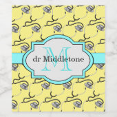 Étiquette Pour Bouteilles De Vin Stéthoscopes amusants pour les médecins de nom jau (Étiquettes simples)