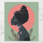 Étiquette Pour Bouteilles De Vin Stimulateur africain de lebel (Étiquettes simples)