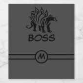 Étiquette Pour Bouteilles De Vin Storm Grey Stegosaurus Spirit Dinosaur (Étiquettes simples)