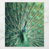 Étiquette Pour Bouteilles De Vin Strut Peacock (Étiquettes simples)