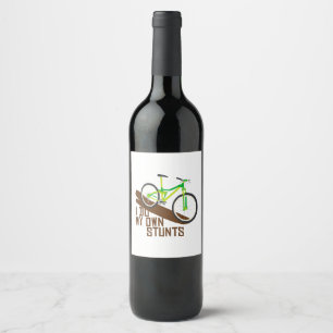 Étiquette Pour Bouteilles De Vin Stunts VTT