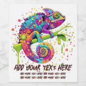 Étiquette Pour Bouteilles De Vin Style d'aquarelle des teintures Chameleon (Étiquettes simples)