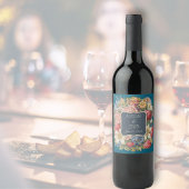 Étiquette Pour Bouteilles De Vin Style de régence monogrammed Regencycore ère