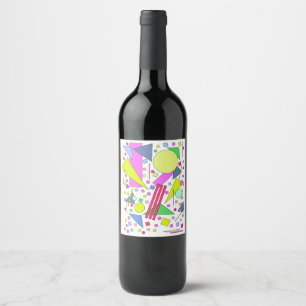 Étiquette Pour Bouteilles De Vin Style rétro Vintage des années 80 et 90