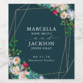 Étiquette Pour Bouteilles De Vin Succulents et Mariage Gold Chic (Étiquettes simples)