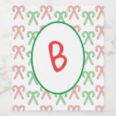 Étiquette Pour Bouteilles De Vin Sucre de canne/menthe poivrée (Étiquettes simples)