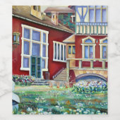 Étiquette Pour Bouteilles De Vin Suède, Paysage Traditionnel (Étiquettes simples)