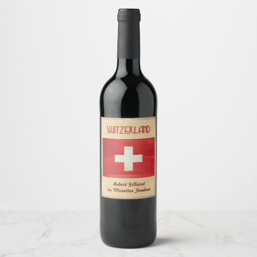 Étiquette Pour Bouteilles De Vin Suisse Étiquette du vin (Devant)