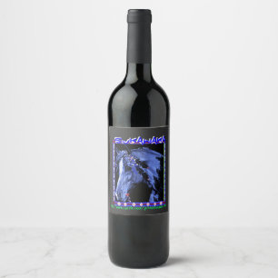 Étiquette Pour Bouteilles De Vin Sukawaka, à Lakhotah signifie Cheval