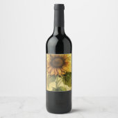 Étiquette Pour Bouteilles De Vin Sunflower (Devant)