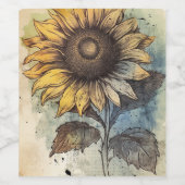 Étiquette Pour Bouteilles De Vin Sunflower (Étiquettes simples)