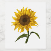 Étiquette Pour Bouteilles De Vin Sunflower Sunshine Floral Aquarelle Fleur (Étiquettes simples)