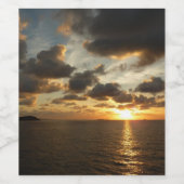 Étiquette Pour Bouteilles De Vin Sunrise aux îles Virgin (Étiquettes simples)