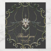 Étiquette Pour Bouteilles De Vin Superbe fleur de lotus élégante. (Étiquettes simples)