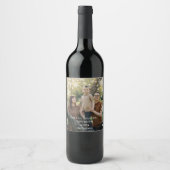 Étiquette Pour Bouteilles De Vin Superposition de vacances de cadre arqué de flocon (Devant)