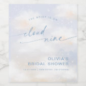 Étiquette Pour Bouteilles De Vin Sur Cloud 9 Bleu Poussiéreux Fonte Réception de Ma (Étiquettes simples)