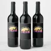 Étiquette Pour Bouteilles De Vin Surf de sommeil de manger répéter (Bouteilles)