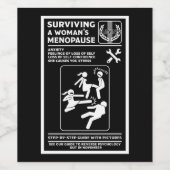 Étiquette Pour Bouteilles De Vin Survivre À La Ménopause (Étiquettes simples)