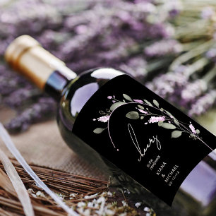 Étiquette Pour Bouteilles De Vin Sweet Floral Arch Mariage Lilac ID998