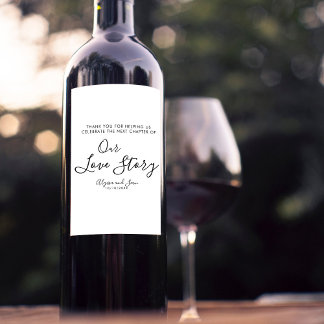 Étiquette Pour Bouteilles De Vin Sweet Our Love Story Wedding FAVOR Bomboniere
