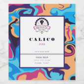 Étiquette Pour Bouteilles De Vin Swirl moderne (Étiquettes simples)