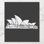 Étiquette Pour Bouteilles De Vin Sydney Opera House Australie dessin (Étiquettes simples)