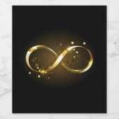 Étiquette Pour Bouteilles De Vin Symbole d'infini doré (Étiquettes simples)