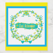 Étiquette Pour Bouteilles De Vin Symbole du milieu de l'été (Étiquettes simples)