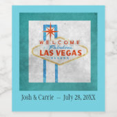 Étiquette Pour Bouteilles De Vin SYMBOLE REtro Vegas Grunge Style (Étiquettes simples)