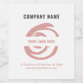 Étiquette Pour Bouteilles De Vin SYMBOLE rose DU LOGAN OR (Étiquettes simples)