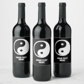 Étiquette Pour Bouteilles De Vin Symbole Yin Yang - tatouage solide design 2 (Bouteilles)