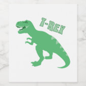 Étiquette Pour Bouteilles De Vin T-Rex (Étiquettes simples)