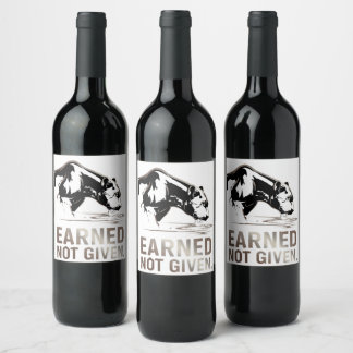 Étiquette Pour Bouteilles De Vin T-Shirt Citation Motivant Panther Gym