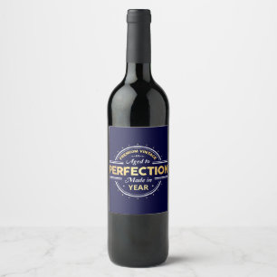 Étiquette Pour Bouteilles De Vin T-shirt de l'année de naissance de la perfection