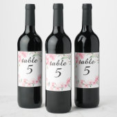 Étiquette Pour Bouteilles De Vin Tableau des numéros Sakura. Étiquette de vin. (Bouteilles)