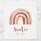 Étiquette Pour Bouteilles De Vin Tante arc-en-ciel bohémienne Burange (Étiquettes simples)
