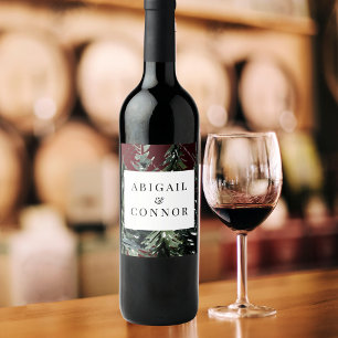 Étiquette Pour Bouteilles De Vin Tartan Russe Forêt Plaid Rouge Noir Vert Blanc